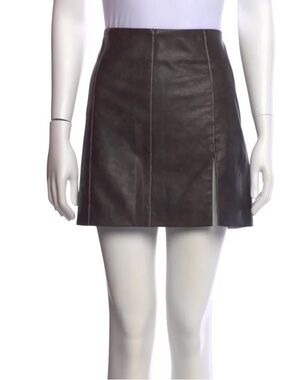Lisa Says Gah Macey Faux Leather Skirt